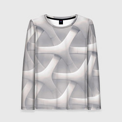 Женский лонгслив Оптическая иллюзия на сером фоне
