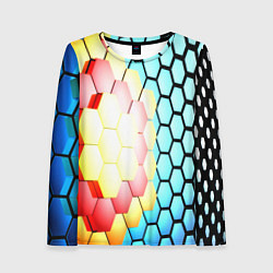 Женский лонгслив Shape abstract color