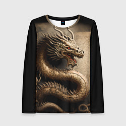 Лонгслив женский Китайский дракон с открытой пастью, цвет: 3D-принт