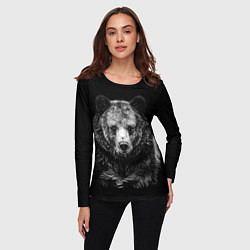 Лонгслив женский Медведь тотем славян, цвет: 3D-принт — фото 2
