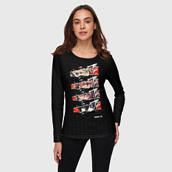 Лонгслив женский Персонажи глаза, человек-бензопила, цвет: 3D-принт — фото 2