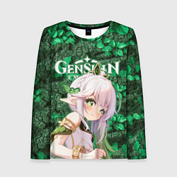 Женский лонгслив Нахида на фоне листвы