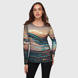 Лонгслив женский Необъятный океан, цвет: 3D-принт — фото 2
