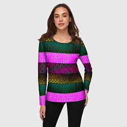Лонгслив женский Patterned stripes, цвет: 3D-принт — фото 2