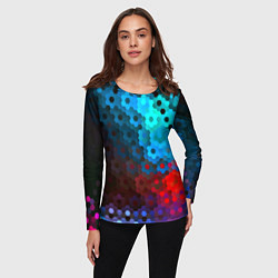 Лонгслив женский Битва размытых пикселей, цвет: 3D-принт — фото 2