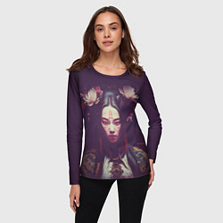 Лонгслив женский Девушка-самурай, цвет: 3D-принт — фото 2
