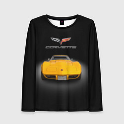 Лонгслив женский Американский маслкар Chevrolet Corvette Stingray, цвет: 3D-принт