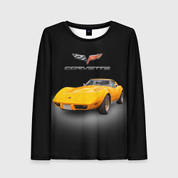 Лонгслив женский Американский спорткар Chevrolet Corvette Stingray, цвет: 3D-принт