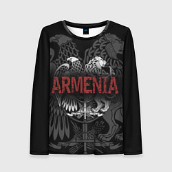 Лонгслив женский Герб Армении с надписью Armenia, цвет: 3D-принт