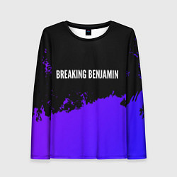 Лонгслив женский Breaking Benjamin purple grunge, цвет: 3D-принт