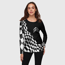 Лонгслив женский Citroen racing flag, цвет: 3D-принт — фото 2