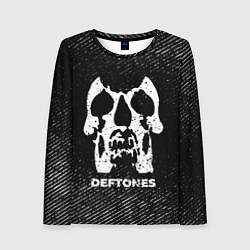 Лонгслив женский Deftones с потертостями на темном фоне, цвет: 3D-принт