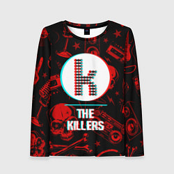 Лонгслив женский The Killers rock glitch, цвет: 3D-принт