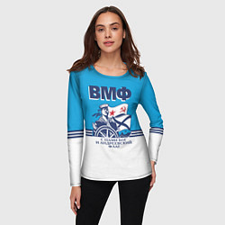 Лонгслив женский ВМФ - военно-морской флот, цвет: 3D-принт — фото 2