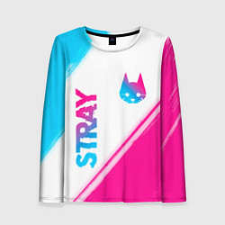 Лонгслив женский Stray neon gradient style: надпись, символ, цвет: 3D-принт