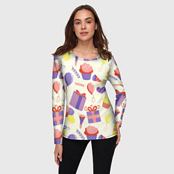 Лонгслив женский Holiday, цвет: 3D-принт — фото 2