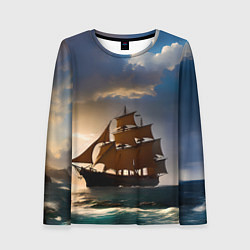 Женский лонгслив Парусный корабль галеон