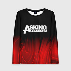 Лонгслив женский Asking Alexandria red plasma, цвет: 3D-принт