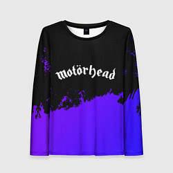 Женский лонгслив Motorhead purple grunge