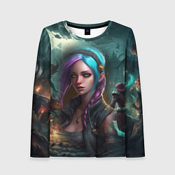 Женский лонгслив Jinx art Arcane League of Legends