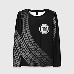 Лонгслив женский Fiat tire tracks, цвет: 3D-принт