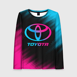 Лонгслив женский Toyota - neon gradient, цвет: 3D-принт
