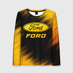 Лонгслив женский Ford - gold gradient, цвет: 3D-принт