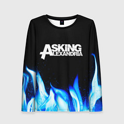 Женский лонгслив Asking Alexandria blue fire