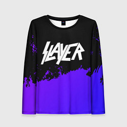 Женский лонгслив Slayer purple grunge