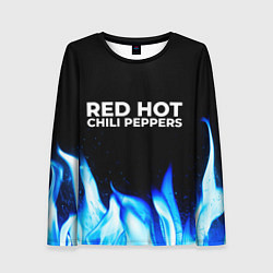 Лонгслив женский Red Hot Chili Peppers blue fire, цвет: 3D-принт