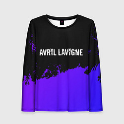 Лонгслив женский Avril Lavigne purple grunge, цвет: 3D-принт