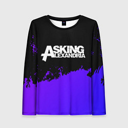 Женский лонгслив Asking Alexandria purple grunge