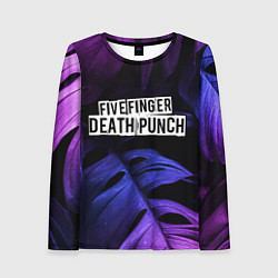 Женский лонгслив Five Finger Death Punch neon monstera