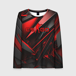 Женский лонгслив CS GO black red