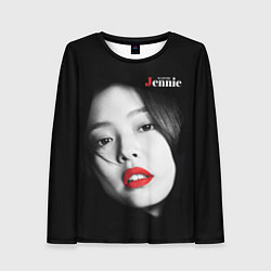 Лонгслив женский Blackpink Jennie Red lips, цвет: 3D-принт