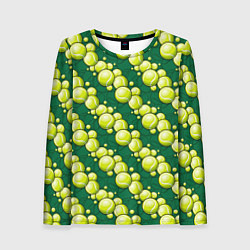 Лонгслив женский Большой теннис - мячики, цвет: 3D-принт