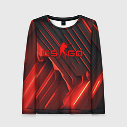 Женский лонгслив CS GO red neon