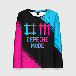 Лонгслив женский Depeche Mode - neon gradient, цвет: 3D-принт