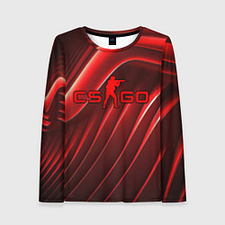 Женский лонгслив CS GO red abstract