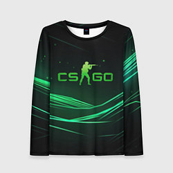 Женский лонгслив CS GO green logo