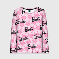 Женский лонгслив Логотип Барби и розовое кружево