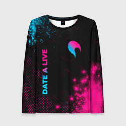 Лонгслив женский Date A Live - neon gradient: надпись, символ, цвет: 3D-принт