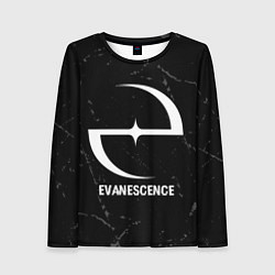 Лонгслив женский Evanescence glitch на темном фоне, цвет: 3D-принт
