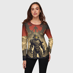 Лонгслив женский Воин в силовой броне, цвет: 3D-принт — фото 2