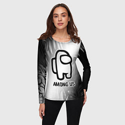 Лонгслив женский Among Us glitch на светлом фоне, цвет: 3D-принт — фото 2