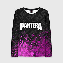 Лонгслив женский Pantera rock legends: символ сверху, цвет: 3D-принт