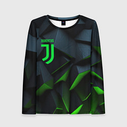 Женский лонгслив Juventus black green logo