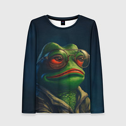 Лонгслив женский Pepe frog, цвет: 3D-принт