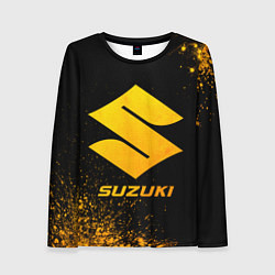 Лонгслив женский Suzuki - gold gradient, цвет: 3D-принт