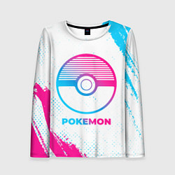 Лонгслив женский Pokemon neon gradient style, цвет: 3D-принт